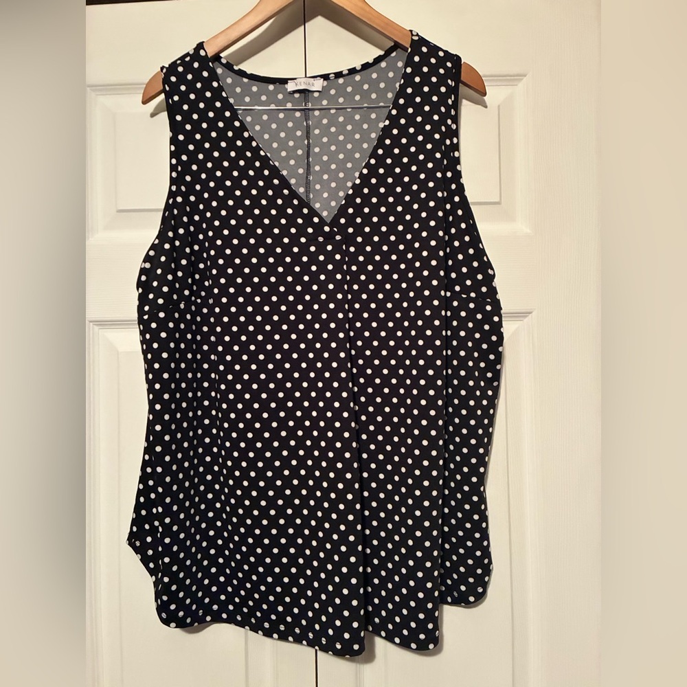 Polka Dot Sleeveless Top